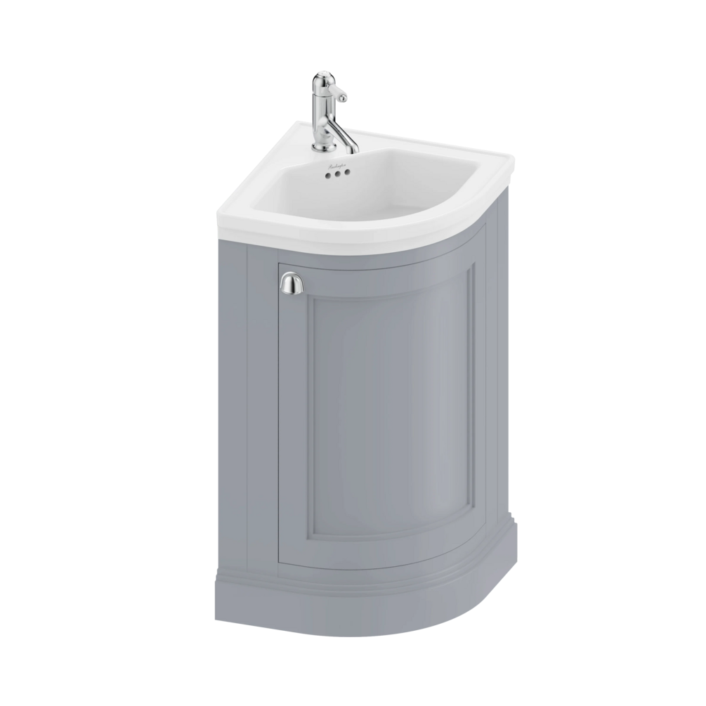 Burlington Classic Grey Corner Freestanding Vanity Unit & Ceramic Basin